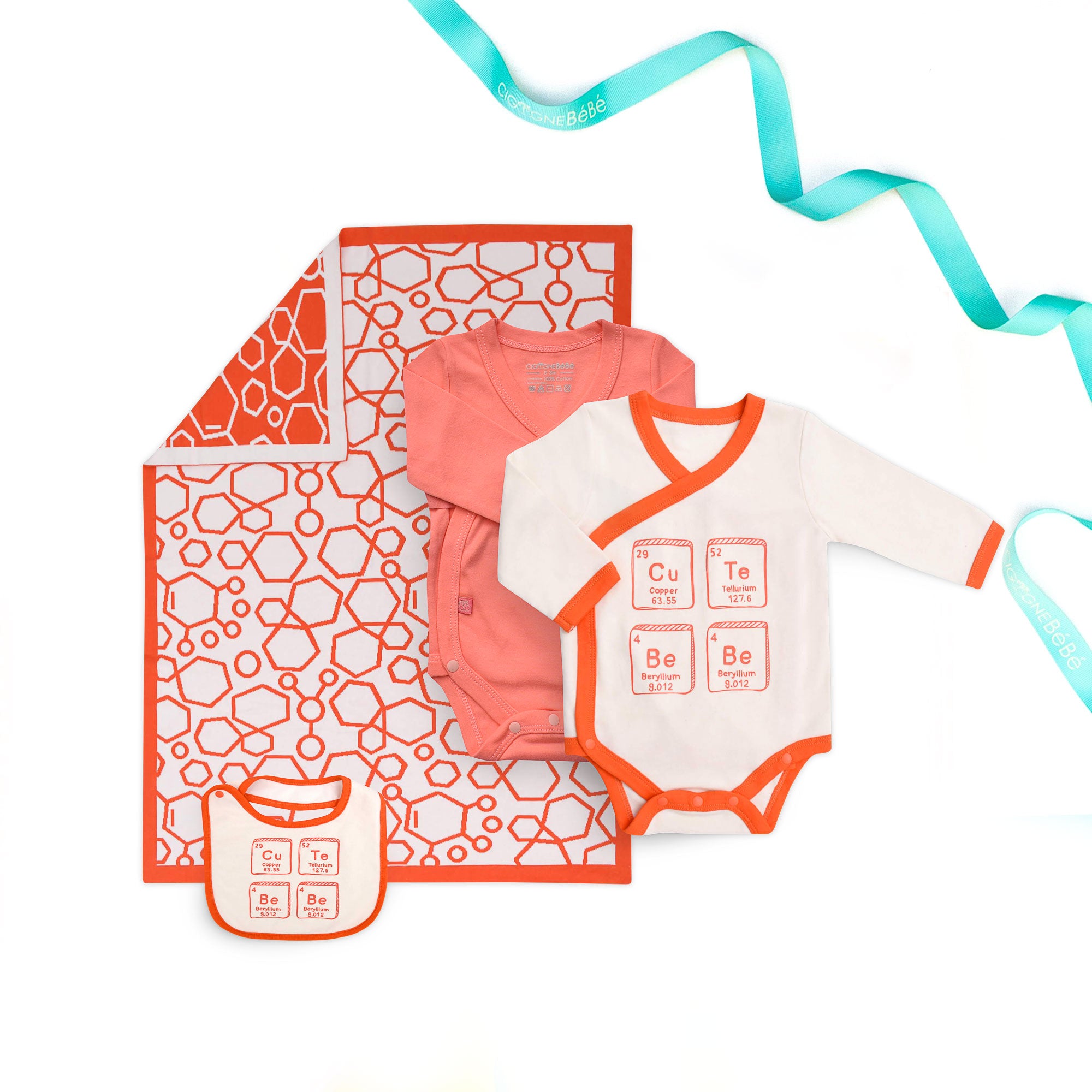 Scientist 4 pieces Baby Gift Set - orange