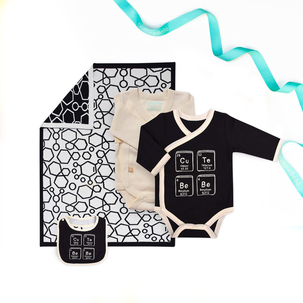 Scientist 4 pieces Baby Gift Set - black