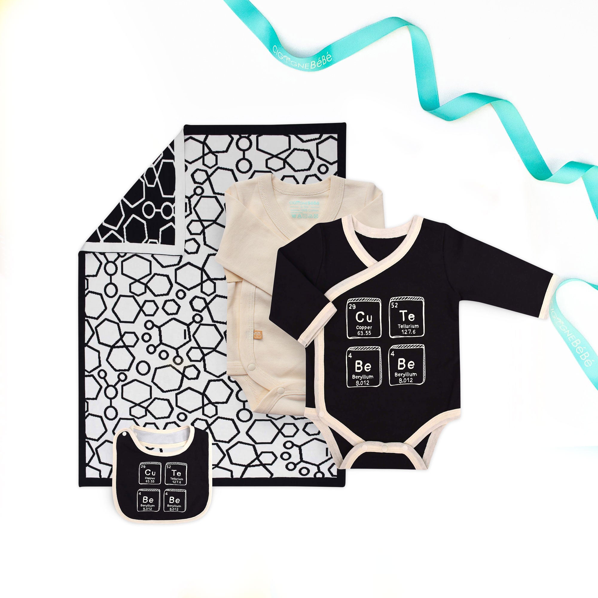 Scientist 4 pieces Baby Gift Set - black