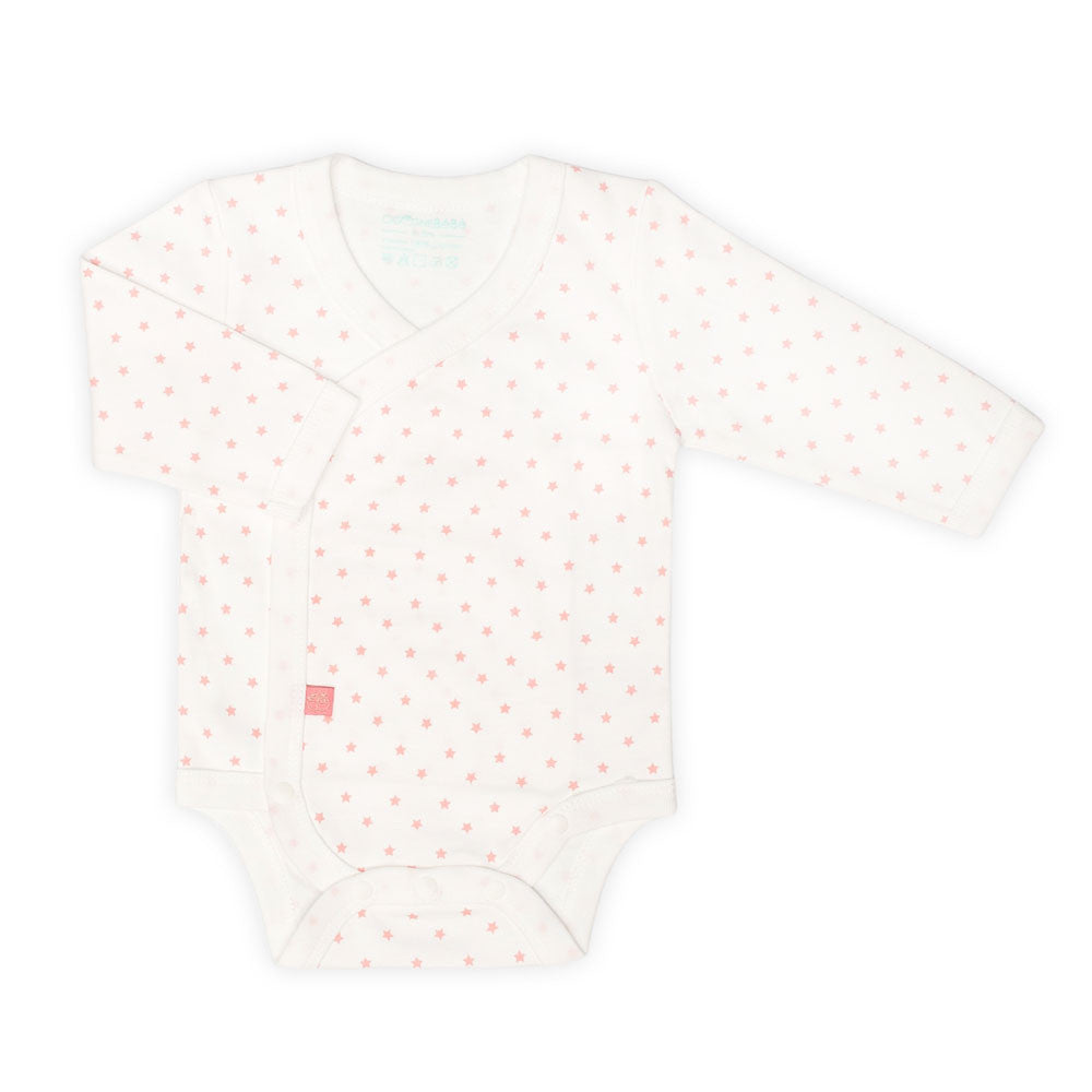 Little Stars Long Sleeve Wrap Bodysuit