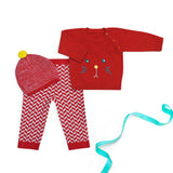 Cute Magic Kitty 3 pieces Baby Gift Set - Red