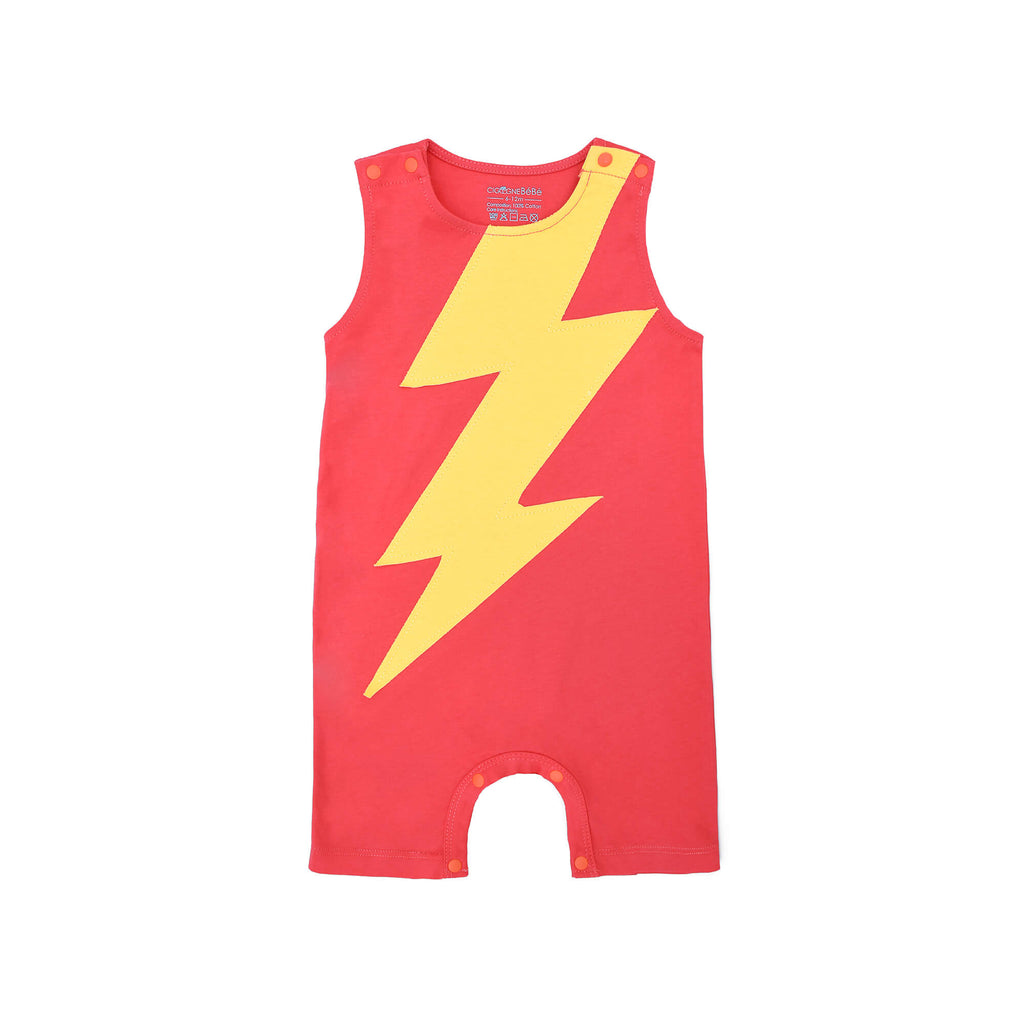 Superhero Lightning Tank Romper