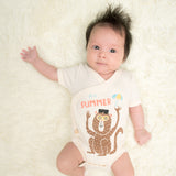 Organic Beach Monkey Short Sleeve Bodysuit