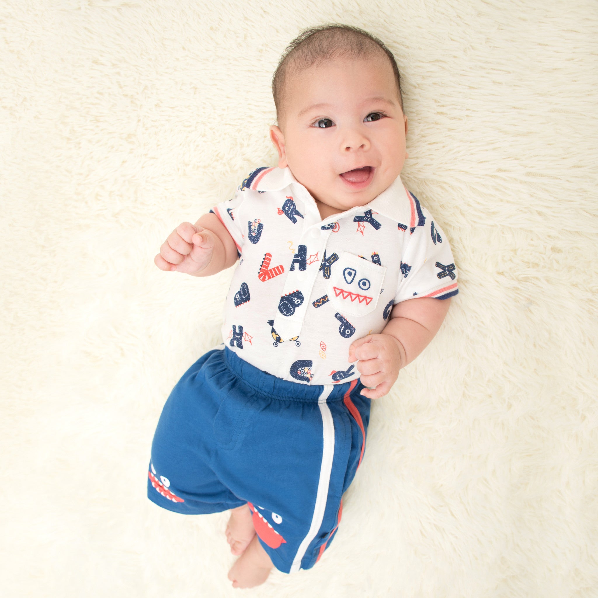 Alphabet Monster Organic Shorts