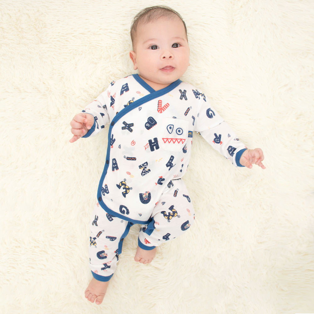 Alphabet Monster Organic Long Sleeve Romper