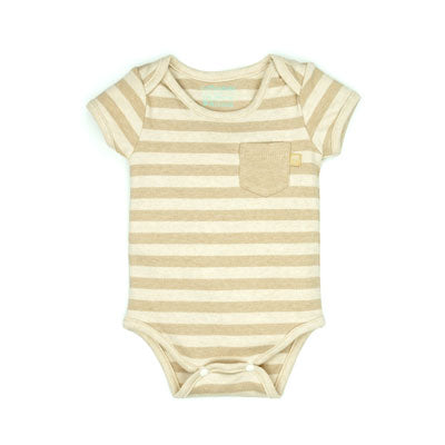 Stripe Short Sleeve Bodysuit made with Organic Cotton