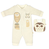 Night Owl Stripe Romper and Bib Set