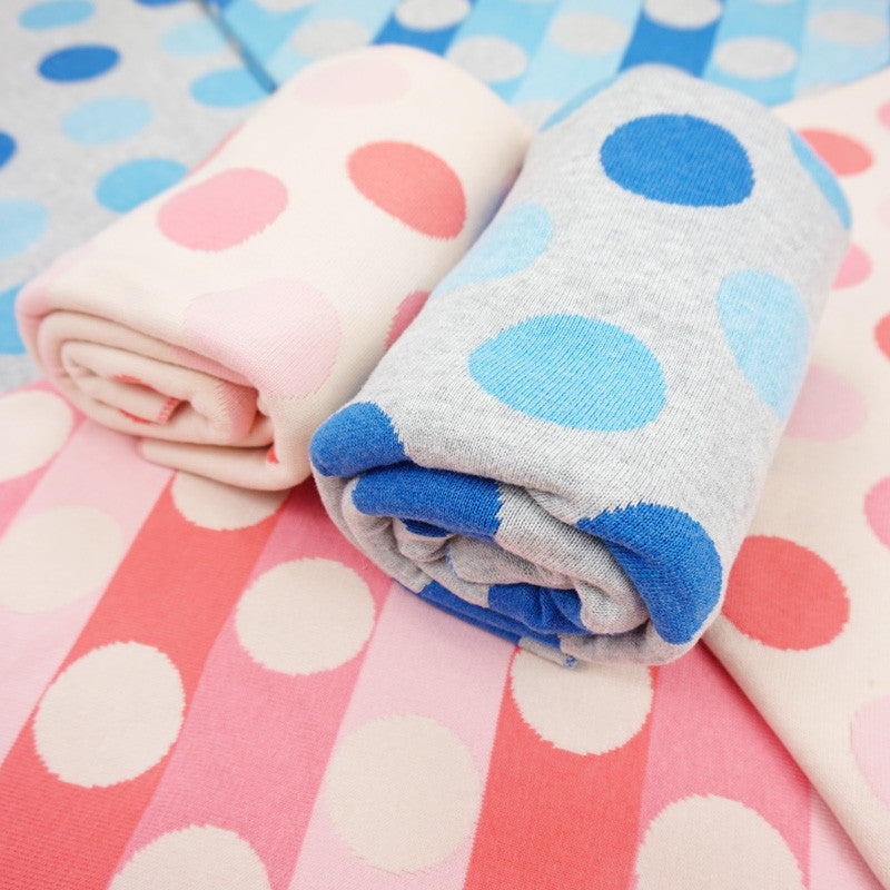 Polka Dot Knit Blanket