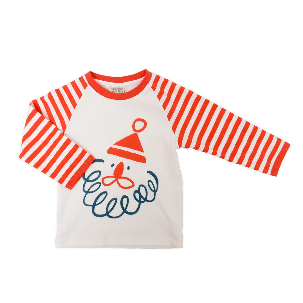 Santa Stripe Organic Tee
