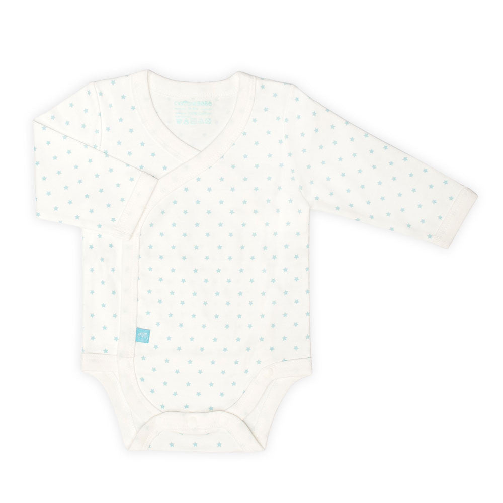 Little Stars Long Sleeve Wrap Bodysuit