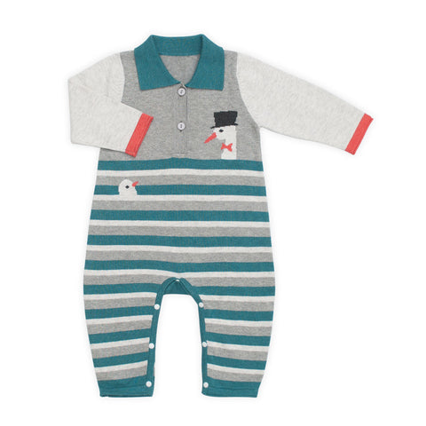 Magic Stork Stripe Knit Romper