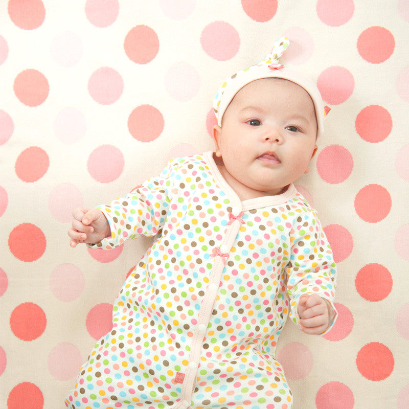 Polka Dot Knit Blanket