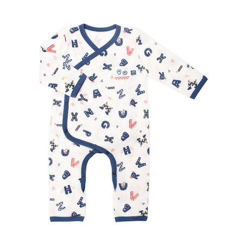 Alphabet Monster Organic Long Sleeve Romper