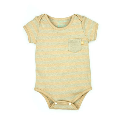 Stripe Short Sleeve Bodysuit made with Organic Cotton