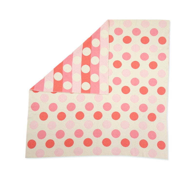 Polka Dot Knit Blanket