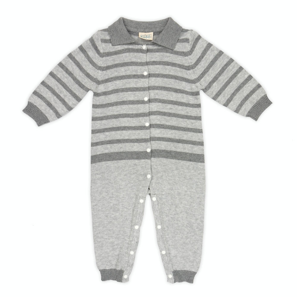 Polo Collar Knitted Romper