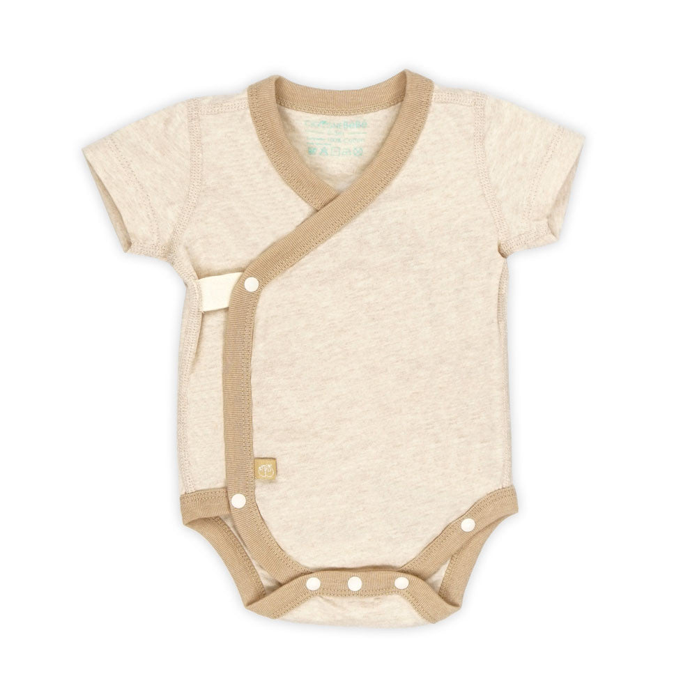 Organic Short Sleeve Wrap Bodysuit