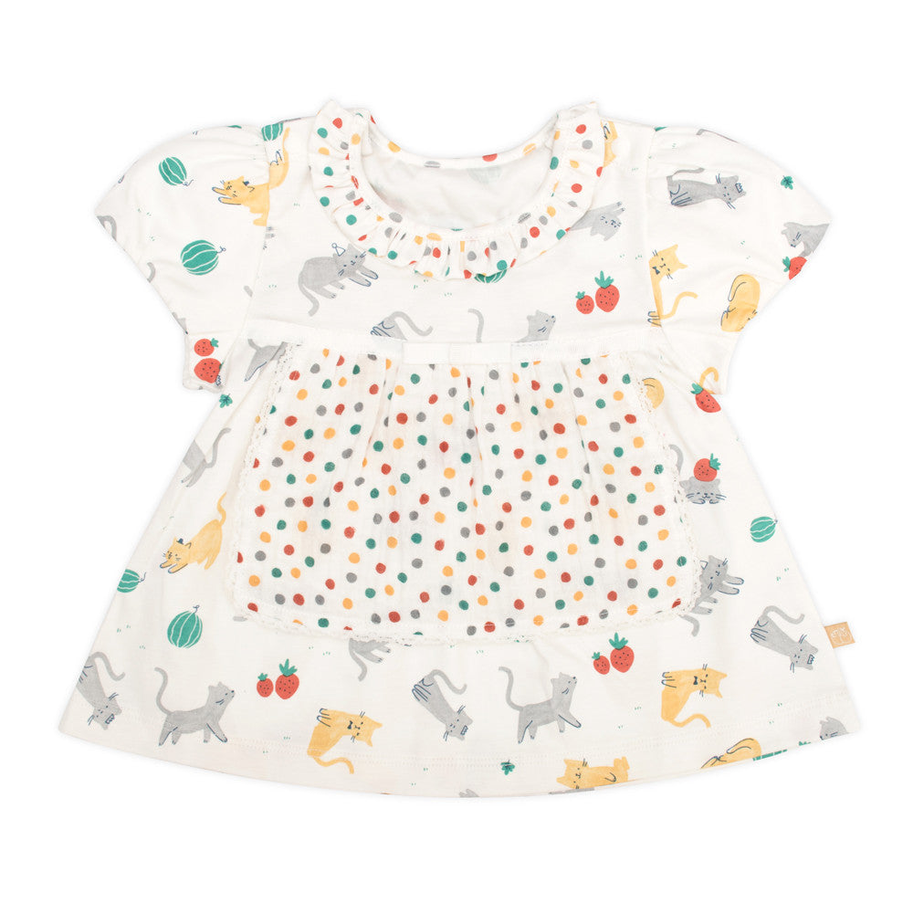 Strawberry Cat Apron Top